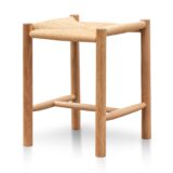 Haldyn Low Stool with Woven Seat